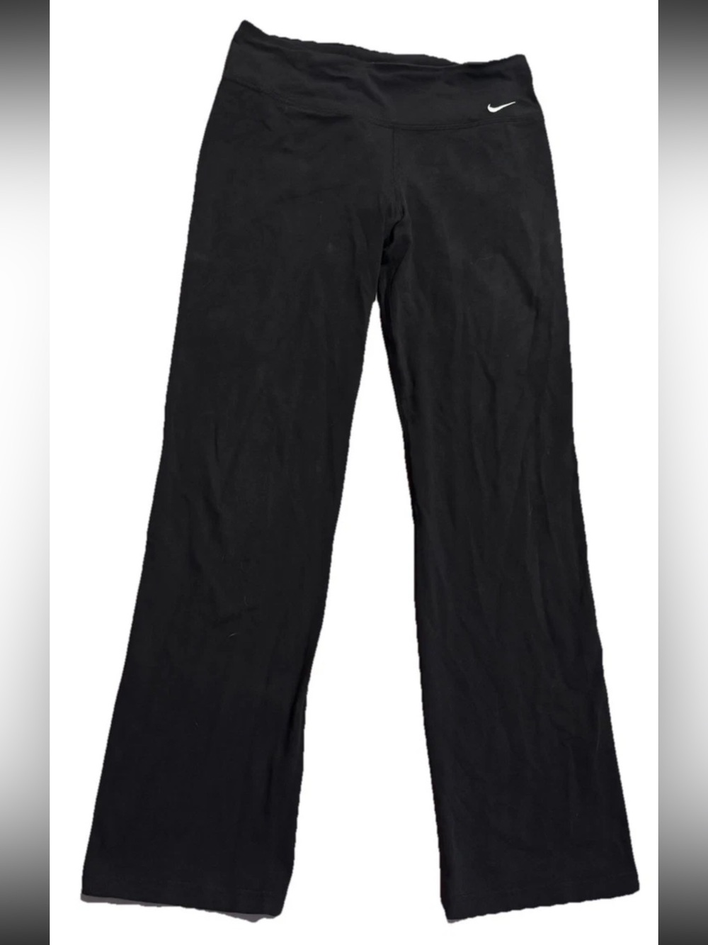 Nike Black Yoga Pants with White Swoosh